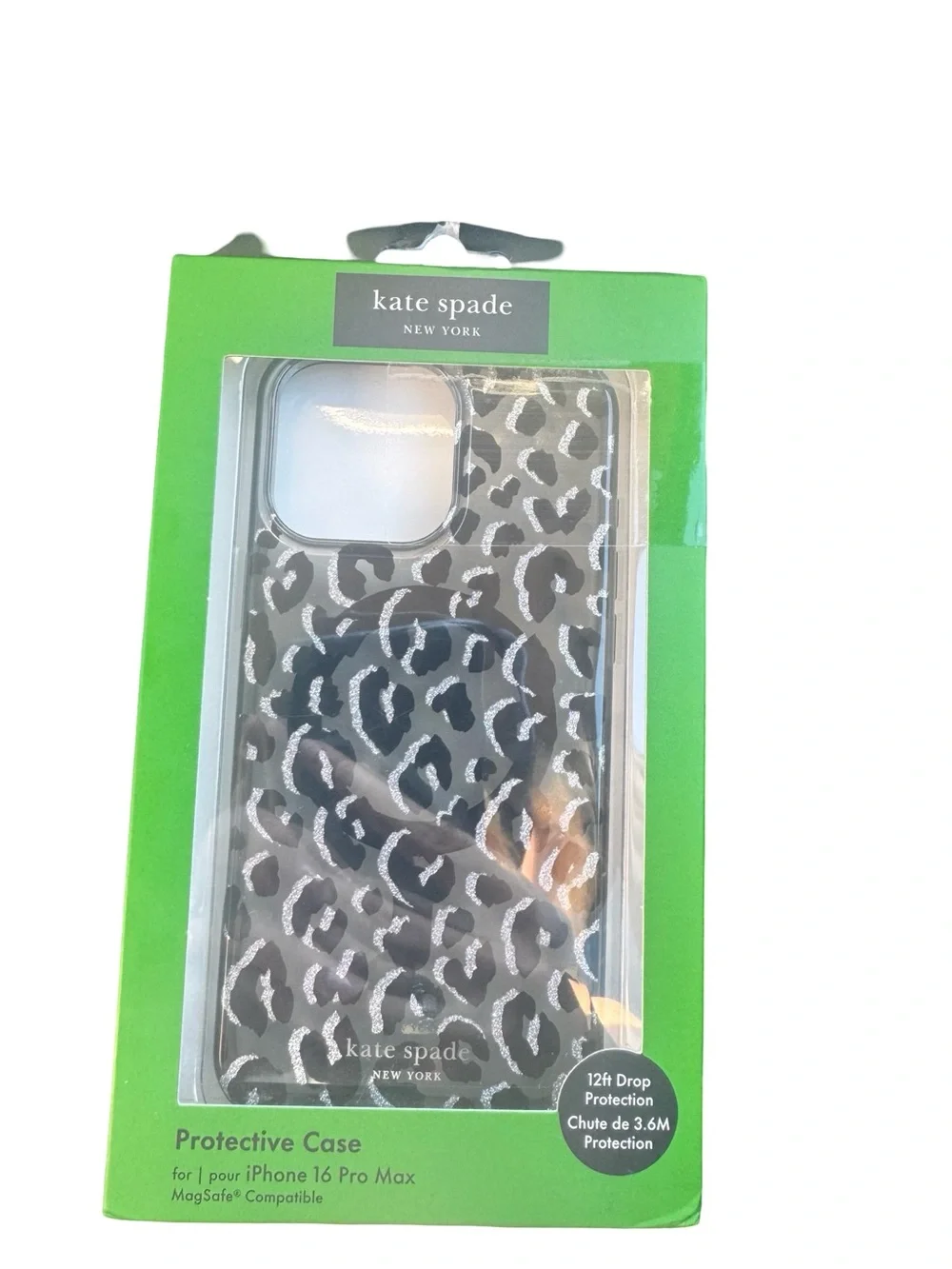 kate spade Black Leopard Print iPhone 16 pro max Case (MagSafe Compatible)